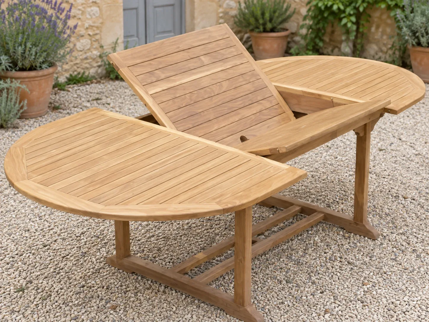 Classic ronde uitschuiftafel — AJOT-037